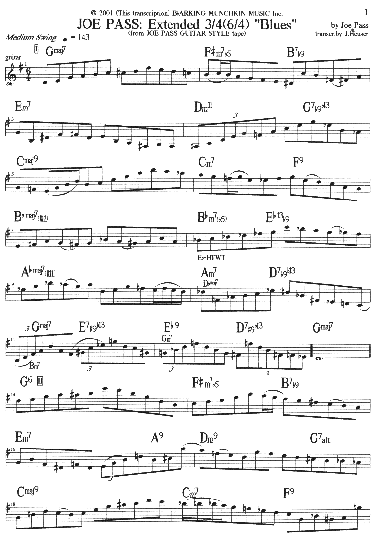 JOE PASS: BLUES,p.1